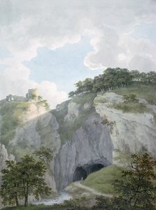 Veduta del Castello e della Grotta a Castelton, Derbyshire da Harriet Lister